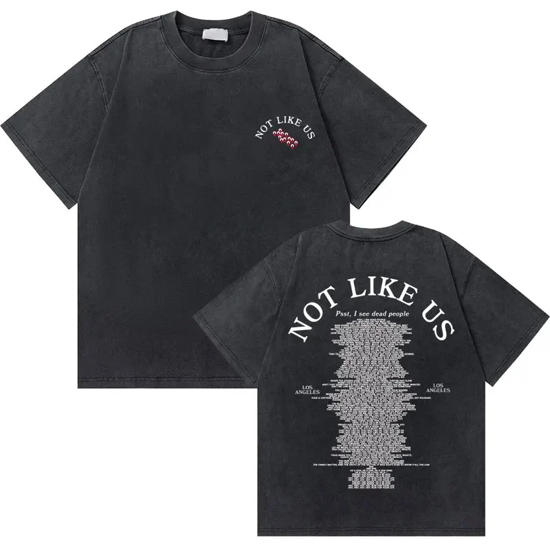 Washed Vintage Rapper Kendrick Lamar Good Kid Money Trees T-shirts Men Hip Hop Retro Oversized Tshirt Male Fashion Trend T Shirt 4