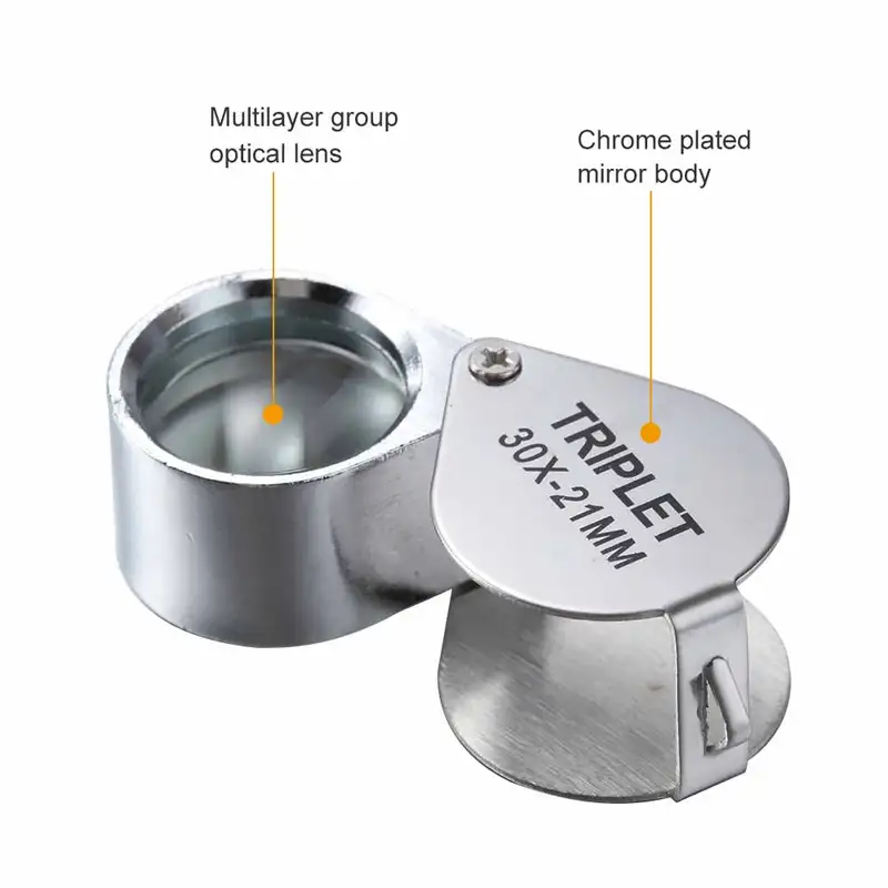 10-30X Pocket Loupe Magnifier Jewelry Magnifying Glass
