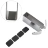 1pc Bathroom Shower Door Hook Stainless Steel Over Glass Door Shower Towel Rack Double Sided Frameless Bathroom Hanger Punch 6