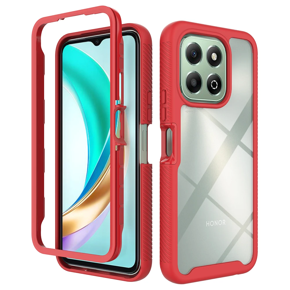 Luxury 3-in-1 Clear Hybrid Armor Shockproof Case with Heavy Duty Protection