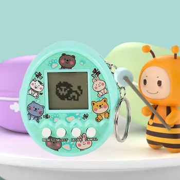 2 Stück niedlichen Cartoon Mini Handheld elektronische Haustier Spiele konsole zufällige Farbe virtuelle Haustier Aufzucht maschine elektronisches Spielzeug — изображение 3