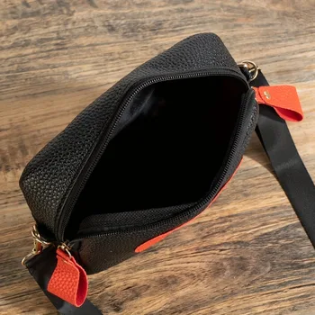 حقيبة كروس على شكل قلب بنمط ليتشي، حقيبة كتف صغيرة أنيقة، محفظة نسائية مربعة بسحاب، مناسبة للنساء والفتيات 5