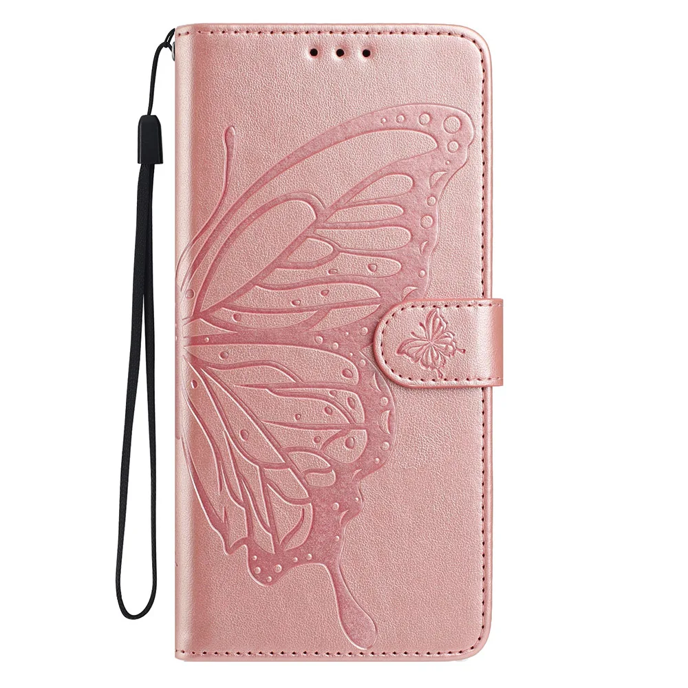 Butterfly Wallet Phone Case with Card Holder Slots and Shockproof Cover