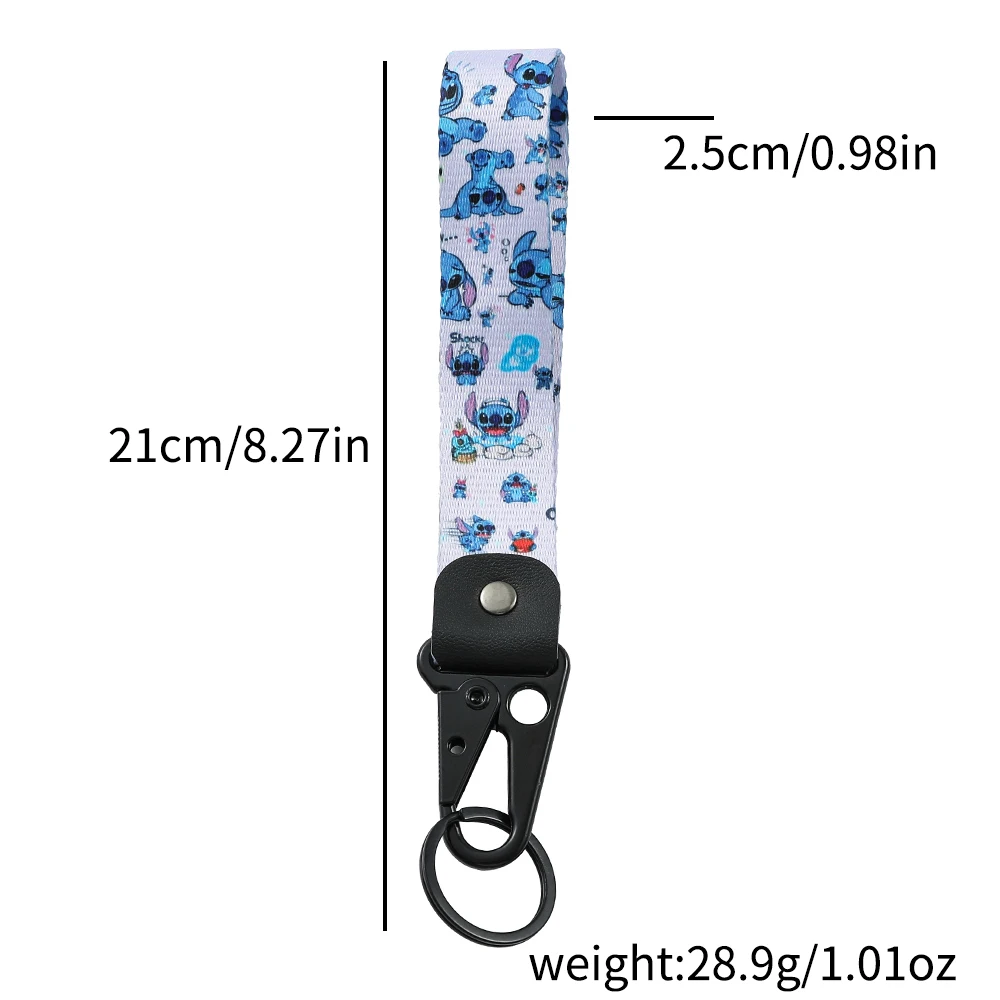 Disney Stitch Key Ring Short Lanyard Keychain For Women Key Tags Pendant Car Motorcycle Accessories Fashion Jewelry Gifts