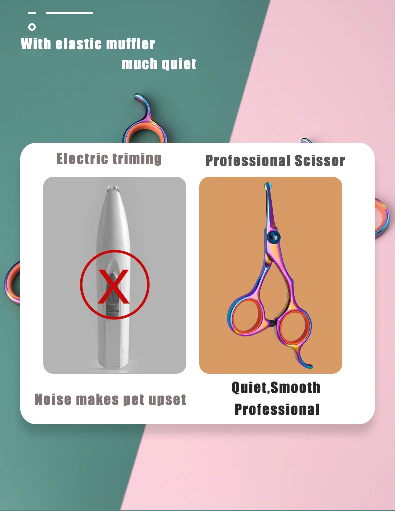 Dog grooming scissors Pet hair scissors animal cutting feet ear eye hair trimming grooming stainless steel dog scissors pets shears
