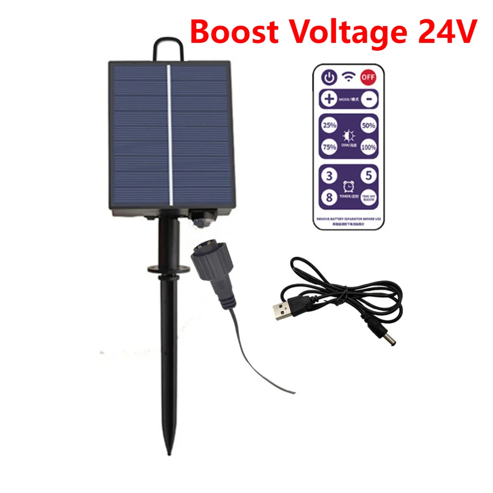 ตัวเลือกสินค้า กล่องพลังงานแสงอาทิตย์ 24V พร้อมไฟ LED ตกแต่งสวน