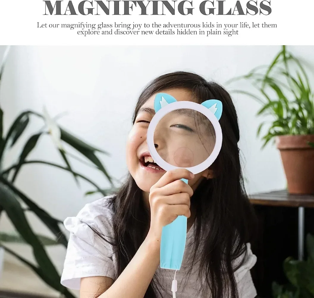 Children's Magnifying Glass 5x-10X Anti-skid Handheld