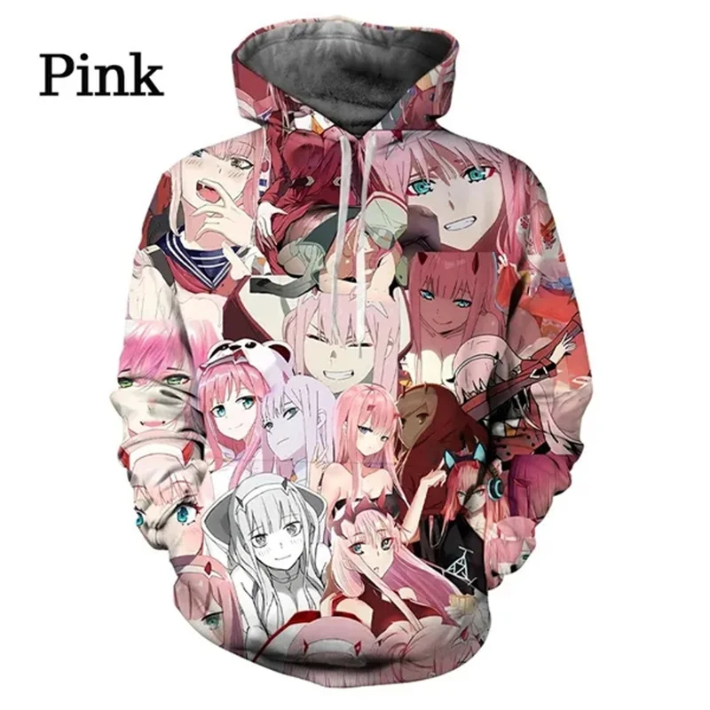 

DARLING in the FRANXX Zero Two Anime Hoodie Men Clothing 3D Printed Manga Hiro Hoodies Women Harajuku Fashion y2k Pullover Hoody