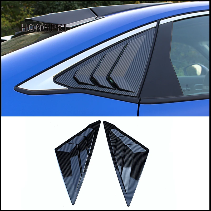 

Car Styling For Honda Civic Sedan 11th 2021-2023 Rear Window Blind Shades Louver Frame Molding Cover Sticker Trim Accessories