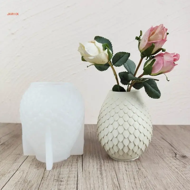 Nonstick Pineapple Shape Vase Silicone Mold Pen Holder Epoxy Resin Mold Desktop Decoration Mold for DIY Craft Ornament