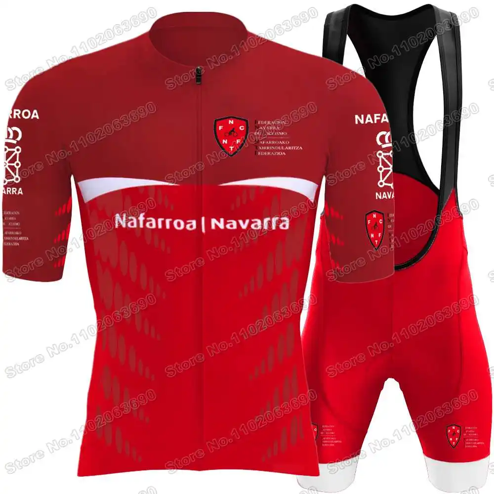 Navarra Cycling Federation Cycling Jersey Set Men Spain Clothing Summer Road Bike Shirts Suit Bicycle Bib Shorts