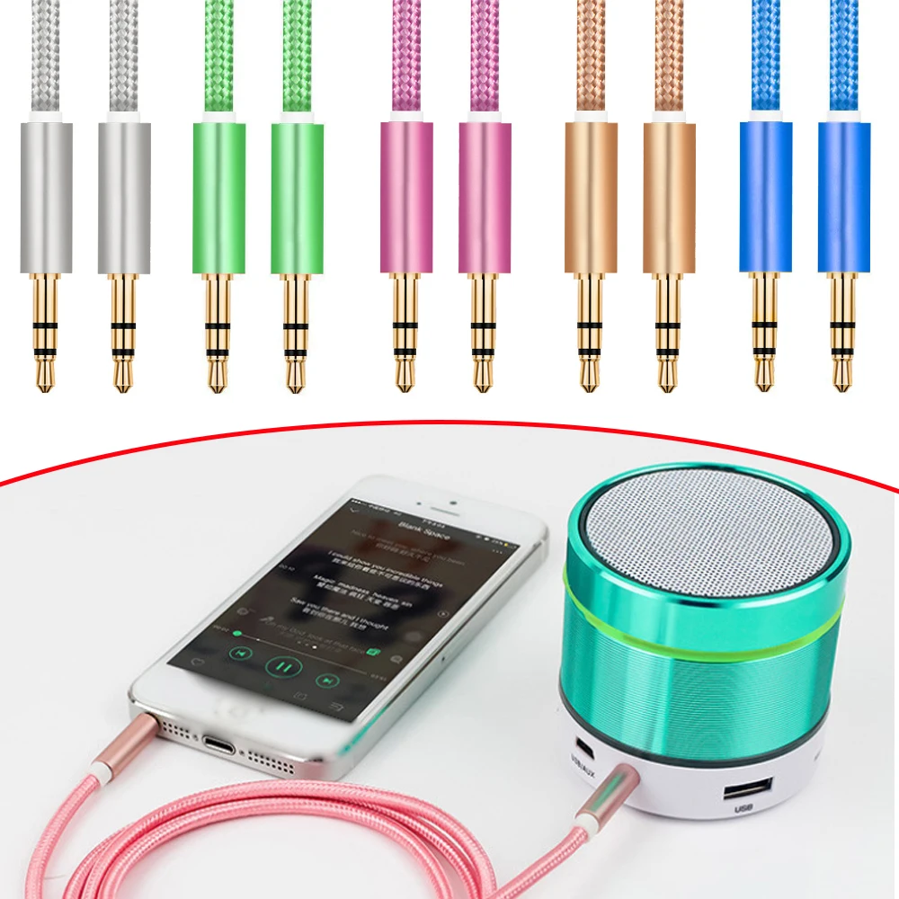 

2m Vehicle Car Aux Audio Cable 3.5mm Jack Male to Male HIFI Universal Stereo Audio Cable