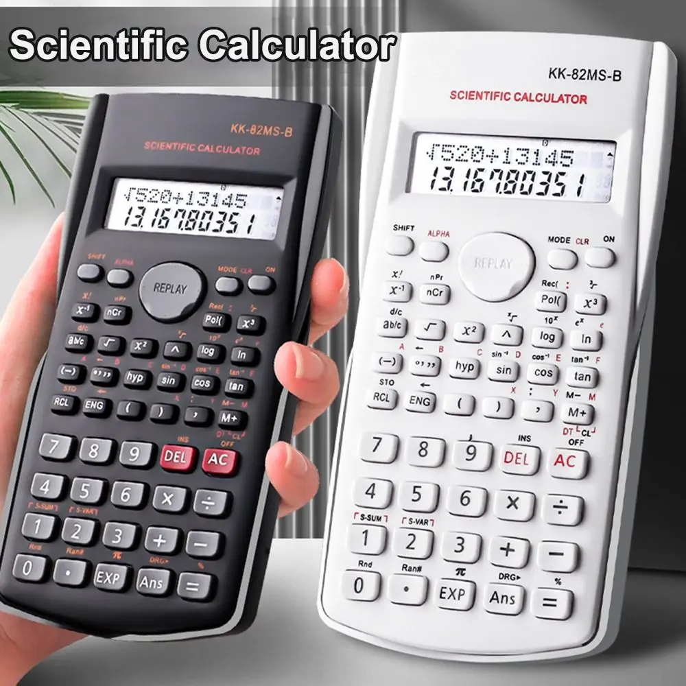 240 Functions Engineering Scientific Calculator 2-Line Standard Function Calculator Multifunction School Office Supplies