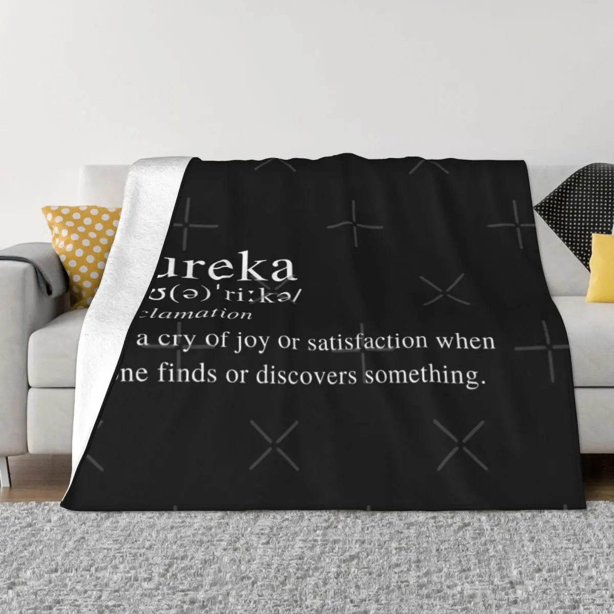 

Белое плюшевое одеяло Eureka, одеяло на заказ, индивидуальное одеяло