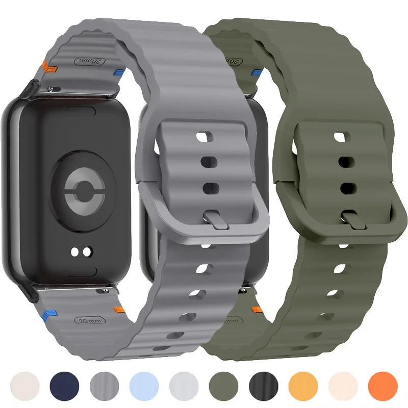 Wave Pattern Silicone Sports Strap | Replacement Wristband