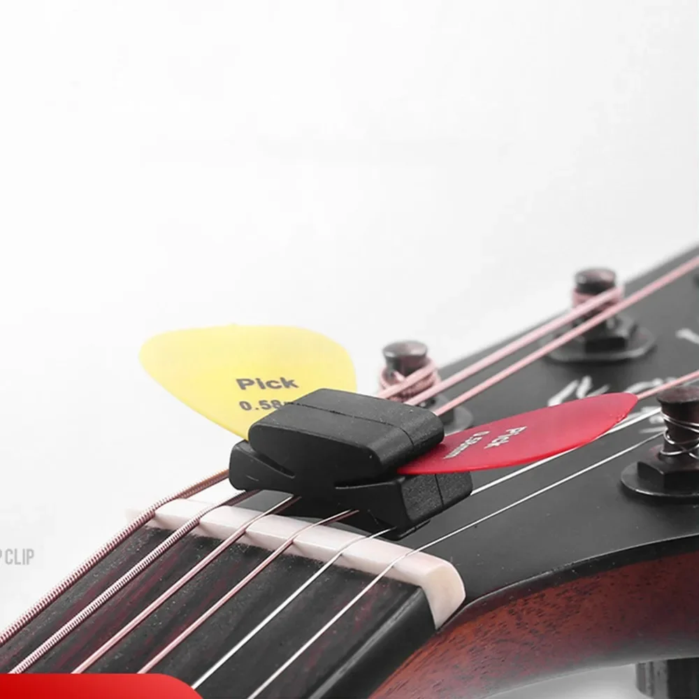 

Rubber Guitar Pick Holder Fix On Headstock For Bass Ukulele Plectrum Accessories Acoustic Guitar Picks Clip String Clamp Parts