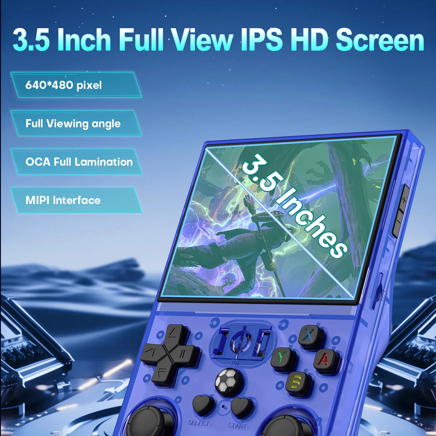 R36PRO Retro Handheld Game Console 64/128G Open Source 3.5 Inch IPS Screen Linux System Portable Pocket Video Player_voghion.com