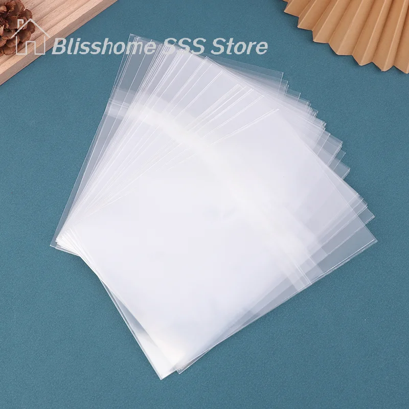 【S】50개 투명 재밀봉 가능 CD 가방 CD 테이프용 플라스틱 외부 슬리브 비닐 레코드 디스크 보호 슬리브프리미엄 품질