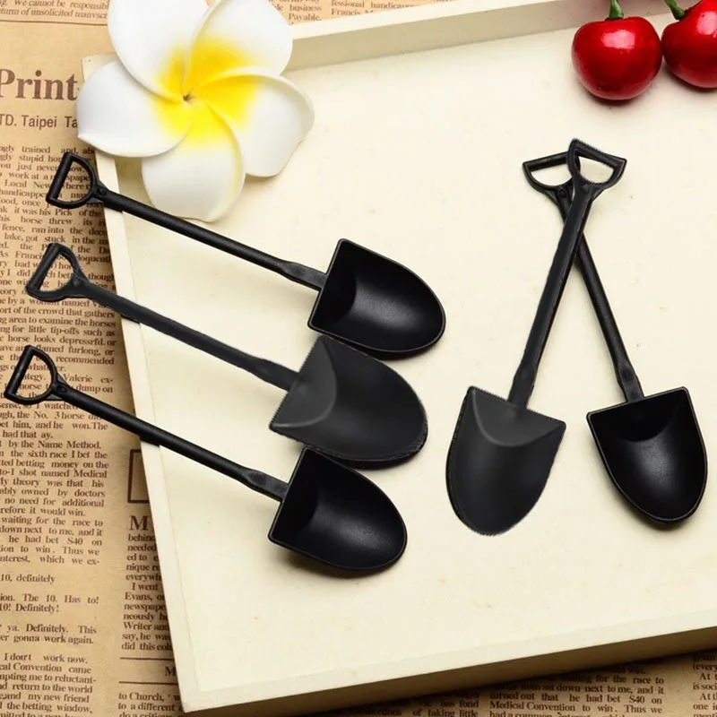 Plastic Disposable Spoon Kitchen Tableware Mini Coffee Teaspoon Fruit Ice Cream Dessert 50Pcs 100Pcs