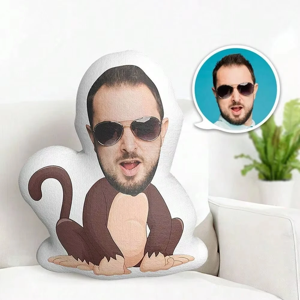 New Custom Minime Throw Pillow, Personalized Adorable Animal Decorative Pillow, Ideal Gifts For Boyfriend, Girlfriend, Dad, Mom 2
