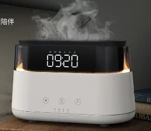 

Room Ornament Decoration Tabletop 180ml Air Maker with Watch for Living Humidifier with Night Light Mist Purifier