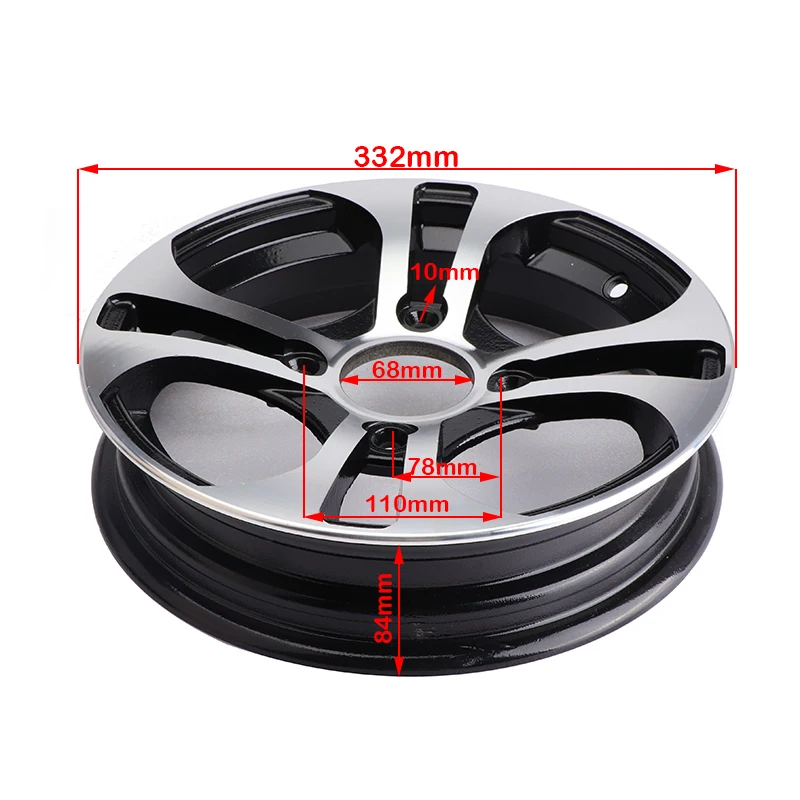 High quality 12 inch rims aluminum alloy wheels 12x2.50 12x4