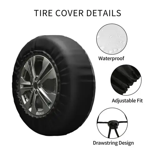 Military Tactical Army Star Spare Tire Cover for Jeep Hummer Pentagram SUV RV 4x4 Car Wheel Protectors 14" 15" 16" 17" Inch - Image 5