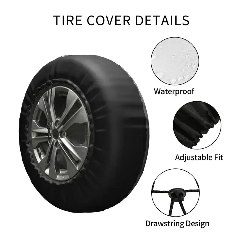 Military Tactical Army Star Spare Tire Cover for Jeep Hummer Pentagram SUV RV 4x4 Car Wheel Protectors 14" 15" 16" 17" Inch - Image 5