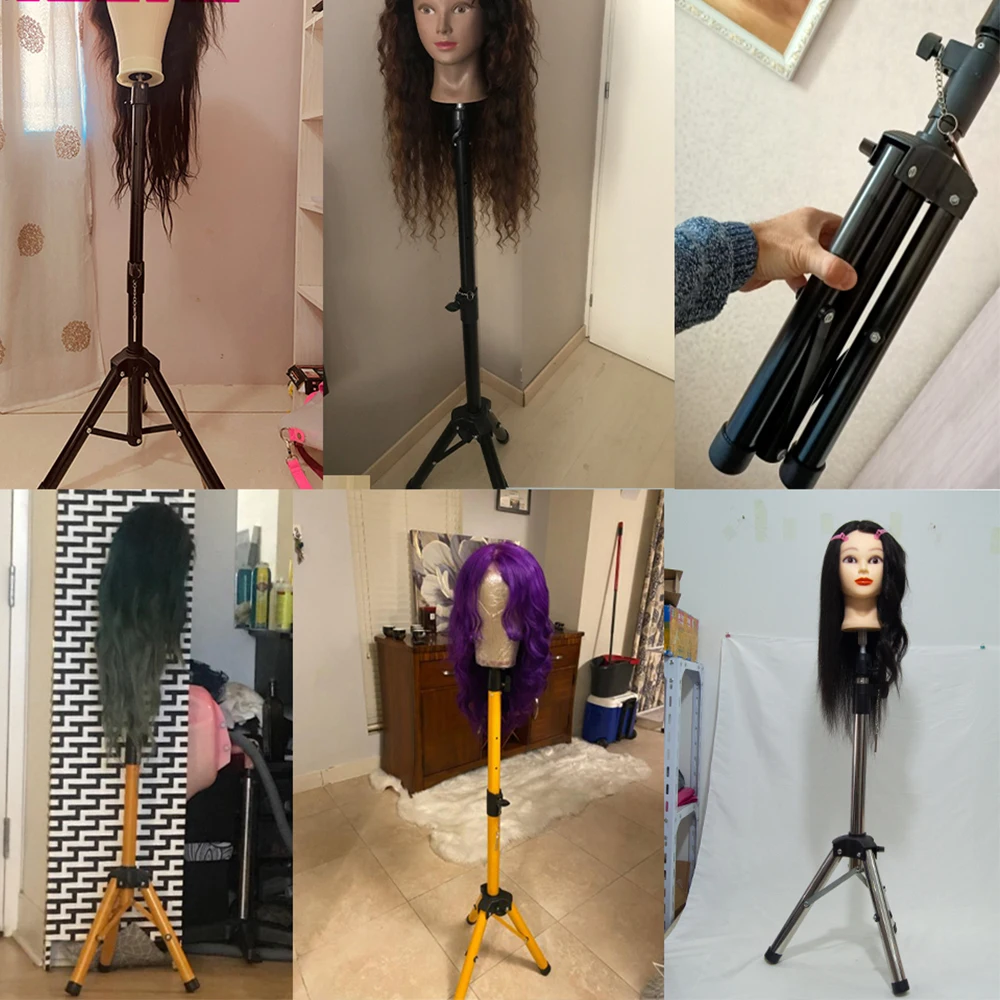 Mannequin Head Holder Tripod Stand, 55 Adjustable Stand Holder for Beauty  Hair Salon Hairdressing Training with Carry Bag