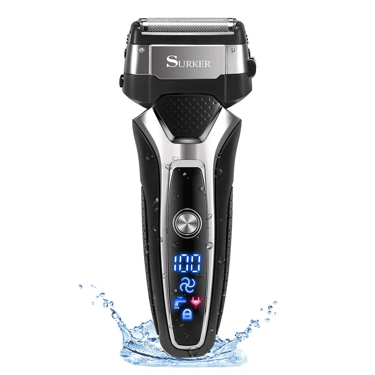 Pro male electric shaver beard foil electric razor for men rechargeable facial shaving machine body cleaning shaver head USB