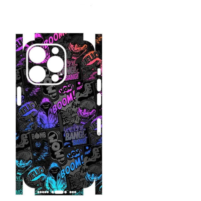 Full coverage colorful phone stickers film for iphone pro max back skins sticker