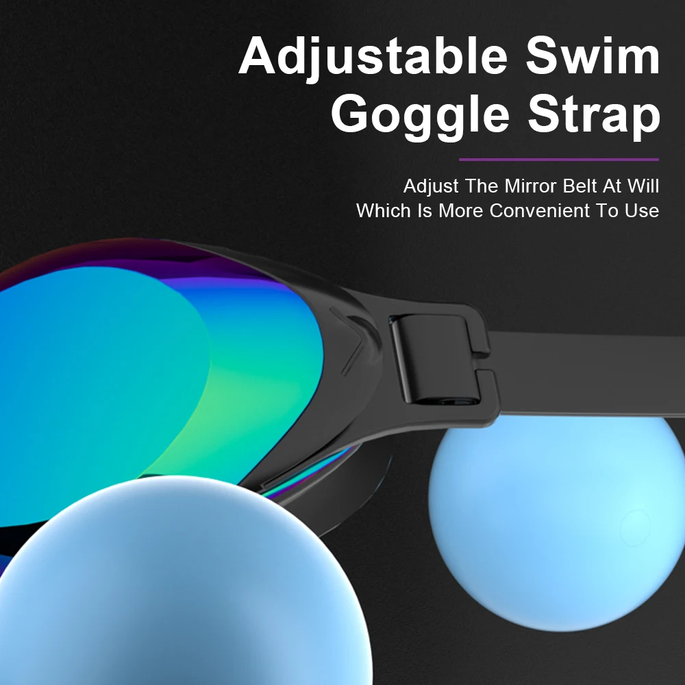 JSJM New Swimming Goggles Adults Anti-fog UV Protection Lens Men Women Professional Silicone Adjustable Swimming Glasses Unisex 3
