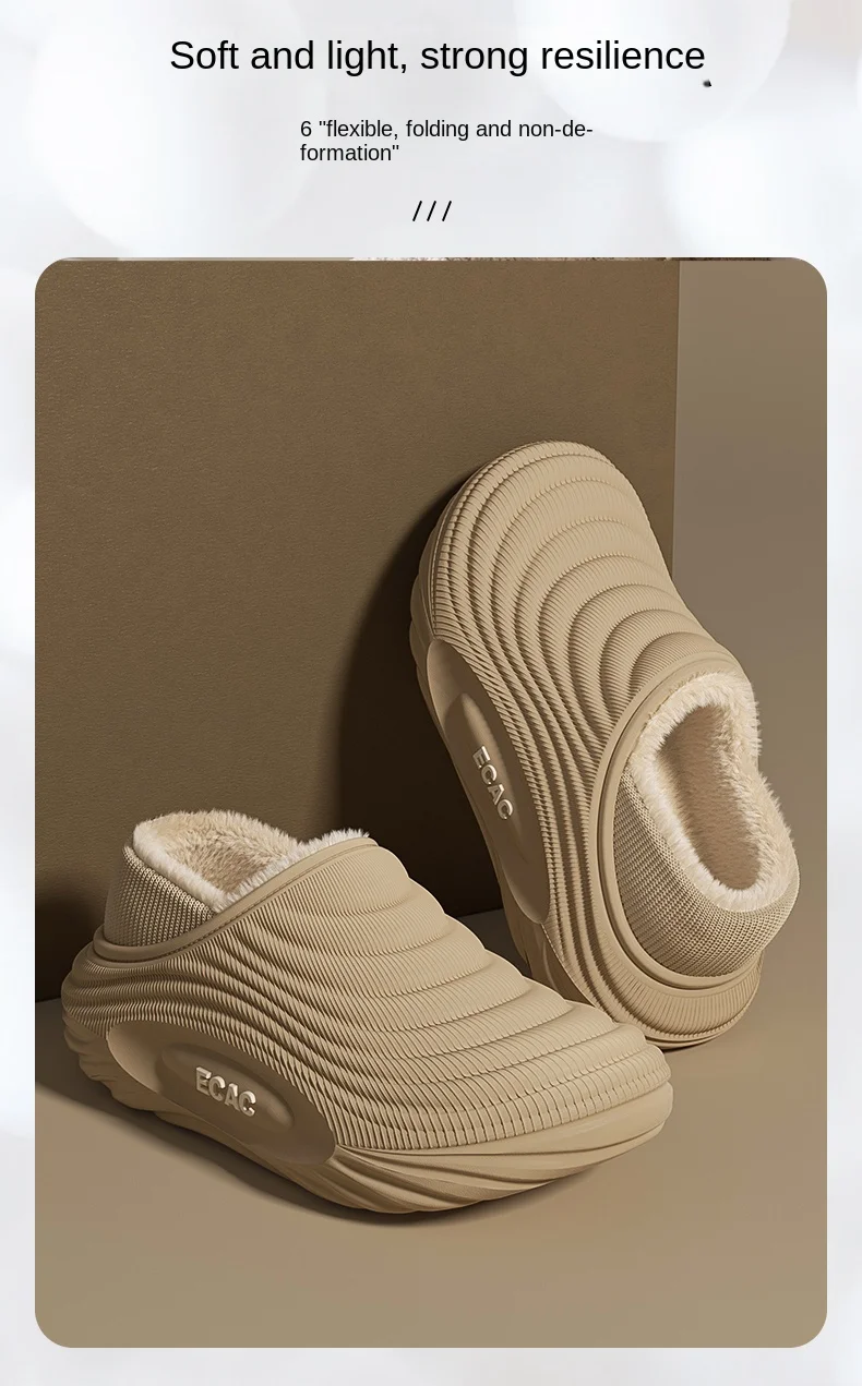 EVA-Winterpantoffeln für Damen und Herren, warm gefüttert, wasserdicht, rutschfest, bequem, für drinnen und draußen, leichte Baumwollclogs_voghion.com