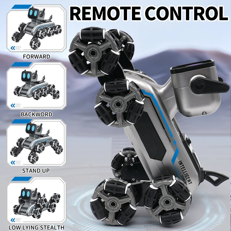 Remote Control Robot Dog Toy for Kids 2.4Ghz 8WD Gesture Sensing Stunt Rc Cars with Music & Light Children Birthday Gift for Kid 2