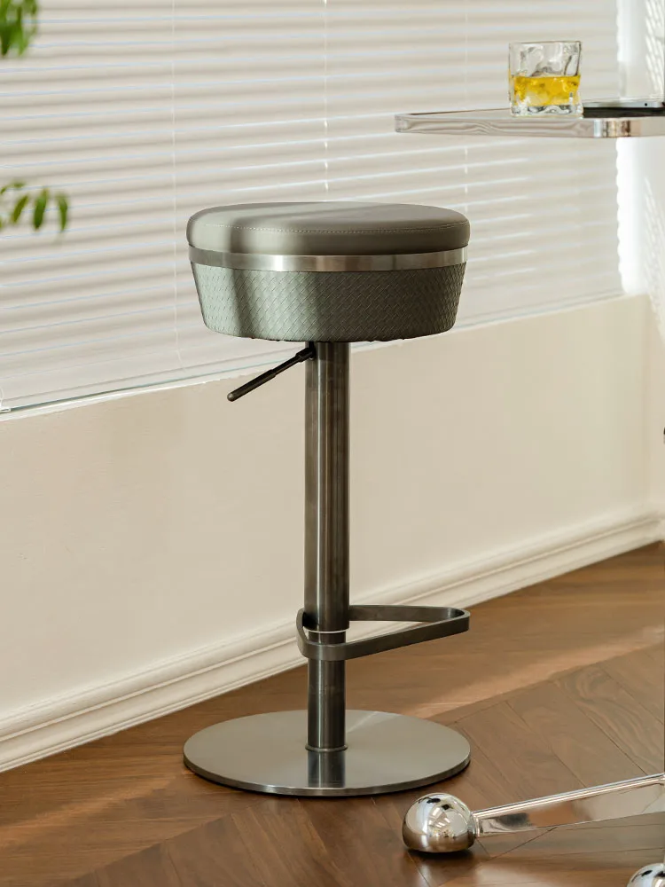 

Luxury Bar Lifting High Stool Household Rotary Backrest Bar Chair Nordic Front Desk Bar Counter Stools High Kitchen Dining Chair