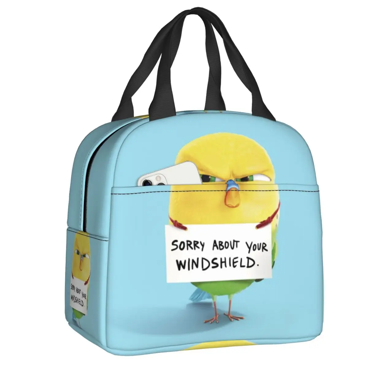 

Funny Budgerigar Portable Lunch Box for Women Multifunction Cartoon Animated Cooler Thermal Food Insulated Lunch Bag Office Work