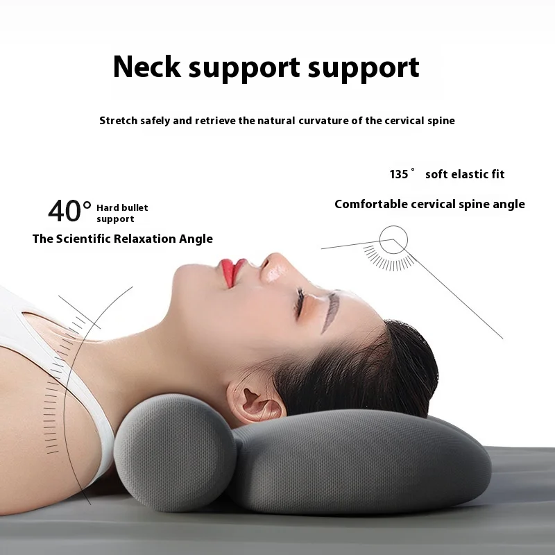Upgraded Version Popular Wormwood Hot Compress Cervical Pillow for Heating & Cylinder Protecting Cervical Spine and Aiding Sleep