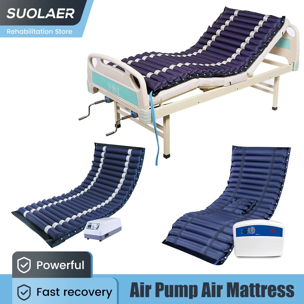 Alternating Pressure Mattress Pad with Electric Pump Anti-Decubitus Airflow Design for Bedridden Patients Prevent Pressure Sores