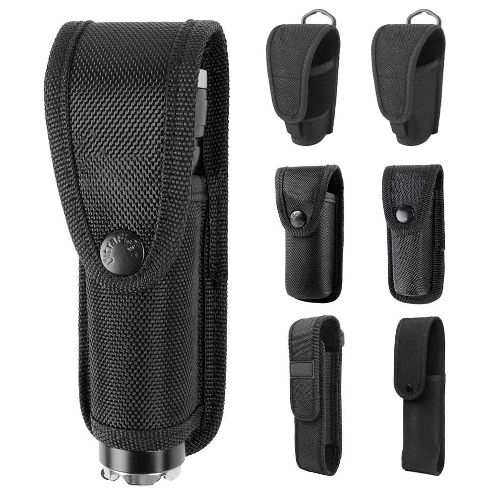 Tactical Molle Flashlight Holster EDC Pouch with Belt Clip Outdoor