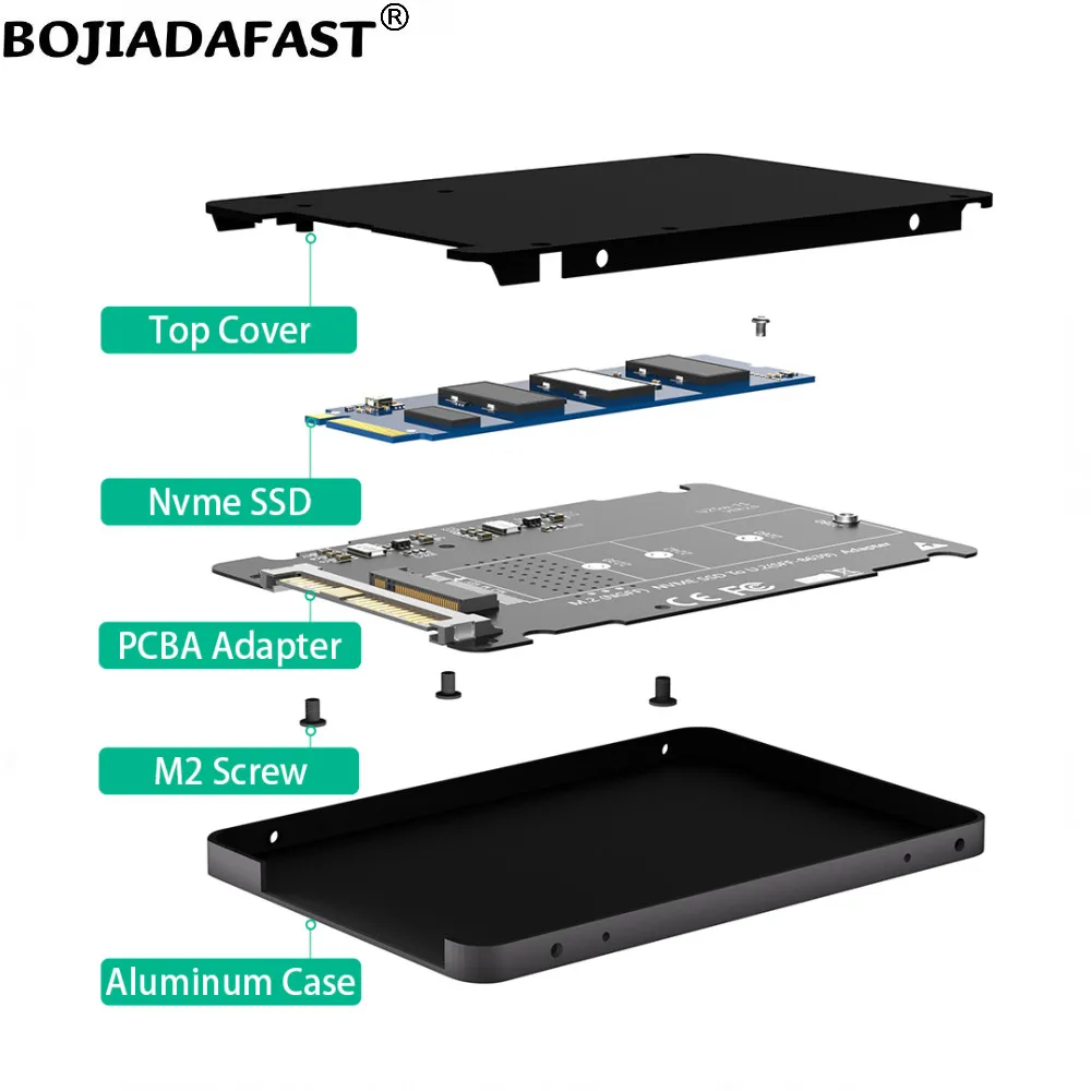 U.2 U2 SFF-8639 Ŀ, NGFF M.2 Key-M Key B + M M2 PCI-E X4 NVME SSD  , ˷̴ Ŭ ̽