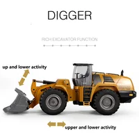 Huina 583 R/C Alloy Dump Truck 1/14 Scale Remote Controlled Car Loader Engineering Truck Toys Vehicle Gift For Boys 2