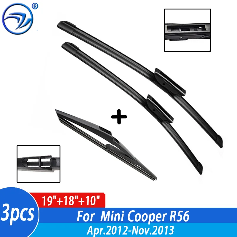 

Wiper Front & Rear Wiper Blades Set For Mini Cooper R56 Hatch 04. 2012 - 11. 2013 Windshield Windscreen 19"+18"+10"