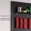 Wall Mounted Peg Boards Black Screwdriver Holder Peg Boards Hooks Tools Storage Organizer Hangers Pegboard Shelving Room Garage 3