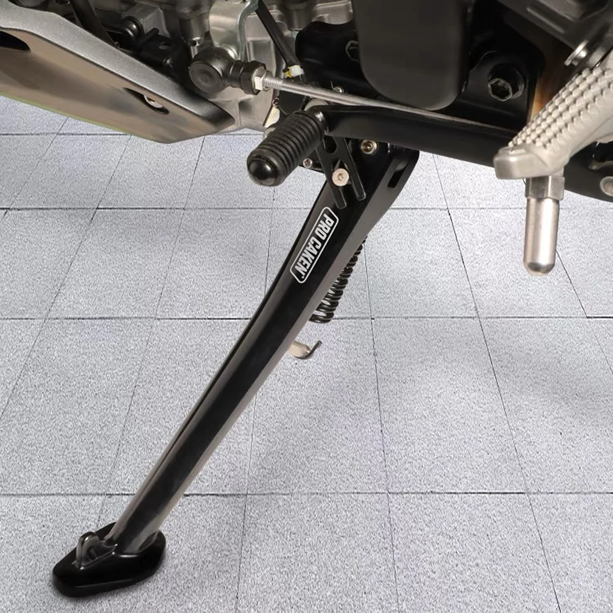 バイク サイド キックスタンド オートバイブラック CNC アルミ