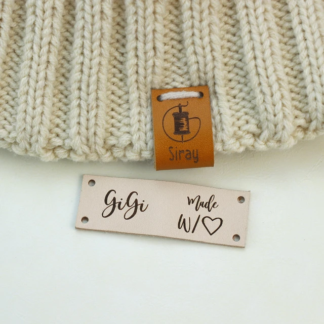 Custom clothing labels, leather tags, leather labels, leather tags for crochet,  labels for handmade items, leather tags for knit - AliExpress