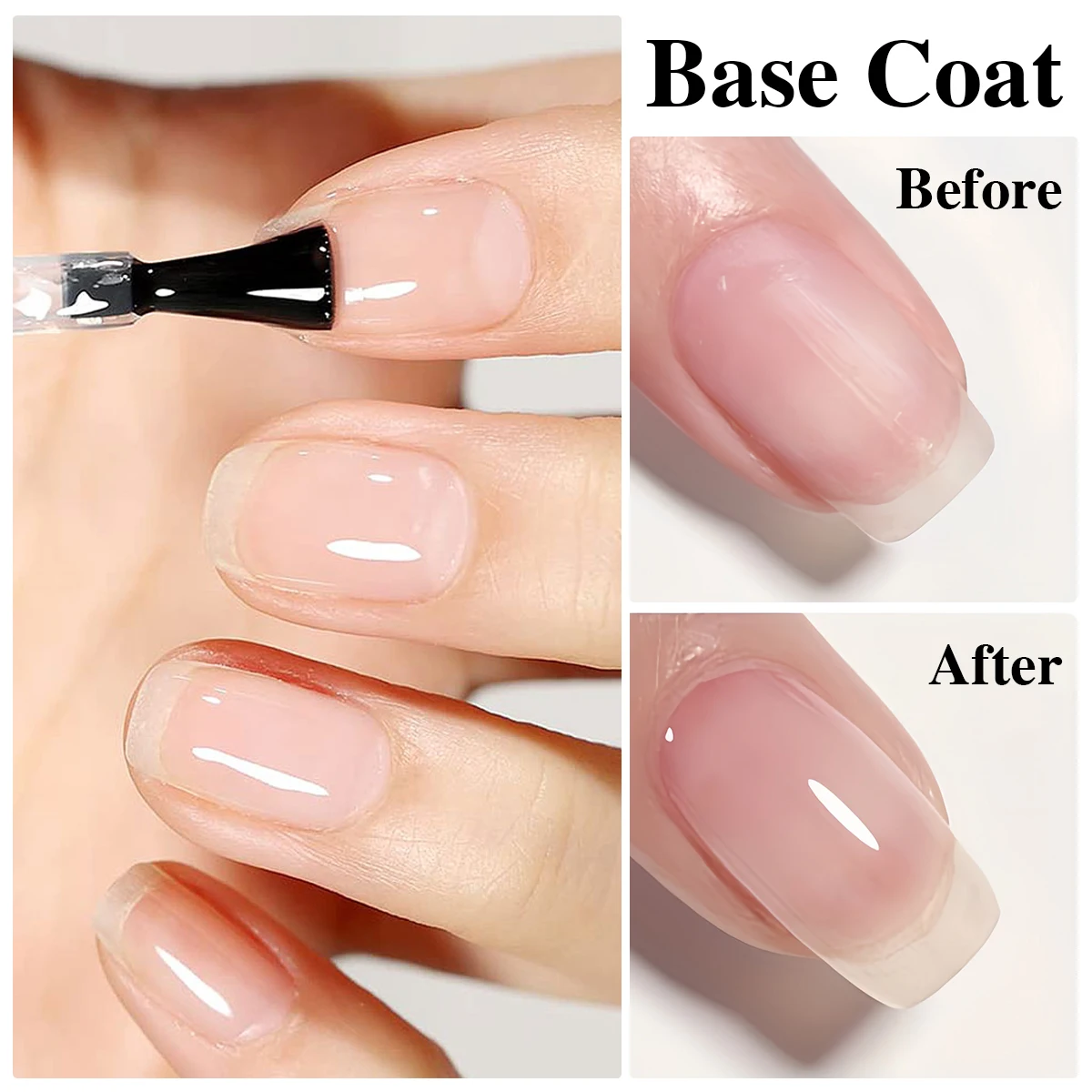 Functional Gel Nail Art Set with Base & Top Coats, Matte Finish, Soak-Off Design Tool – 15ml Options Available