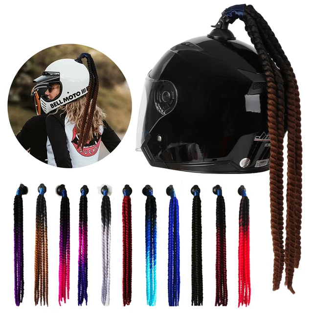 Punk Style Motorcycle Helmet Dreadlocks Women Helmet Dreadlocks