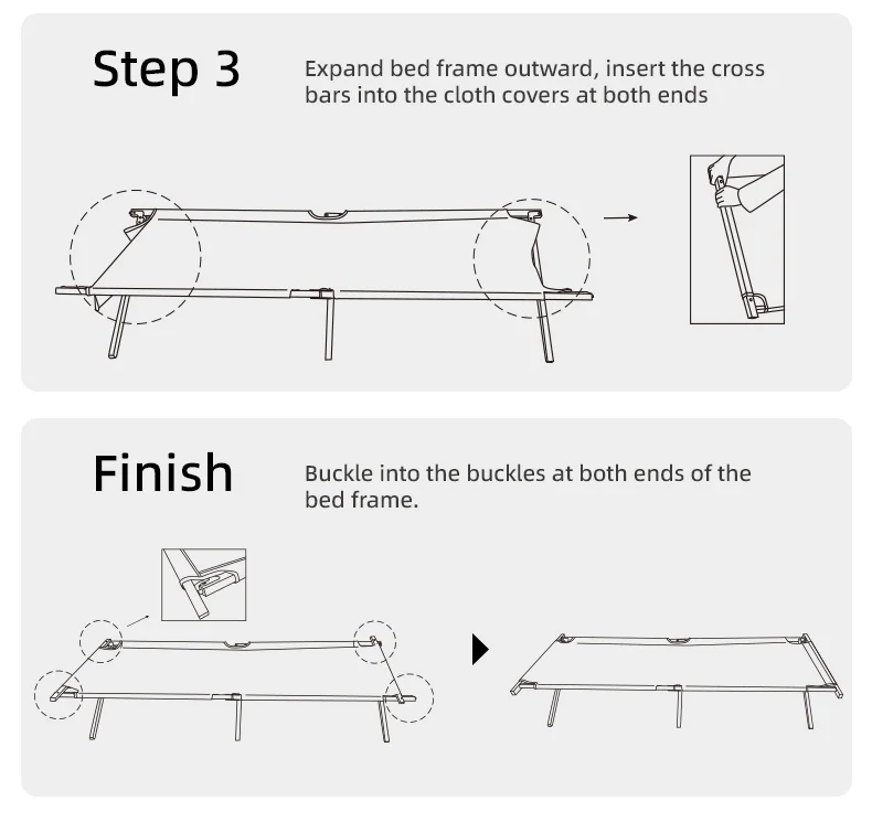 BLACKDEER Outdoor Folding Sleeping Bed Compact Aluminum Alloy Camping Cot Max 150kg Bearing 600D Oxford Fabric