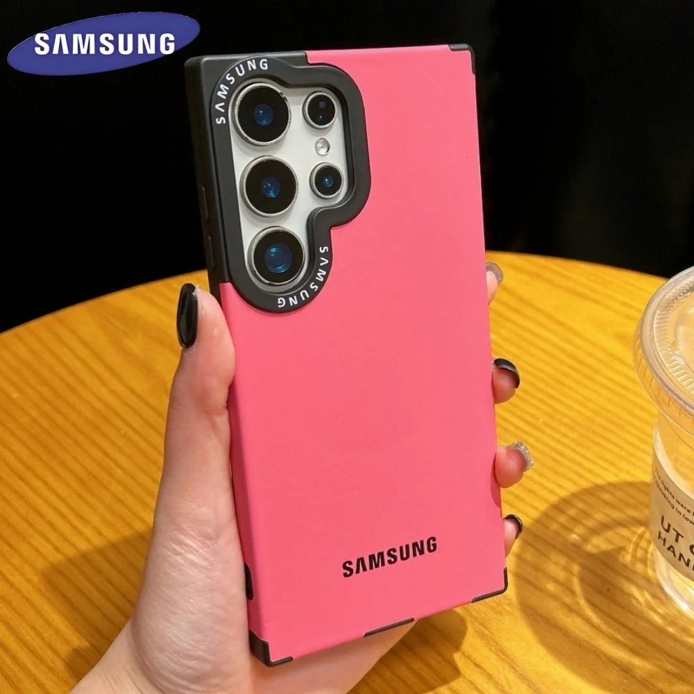Matte Suede Leather Magnetic Shockproof Case with Wireless Charging Compatibility