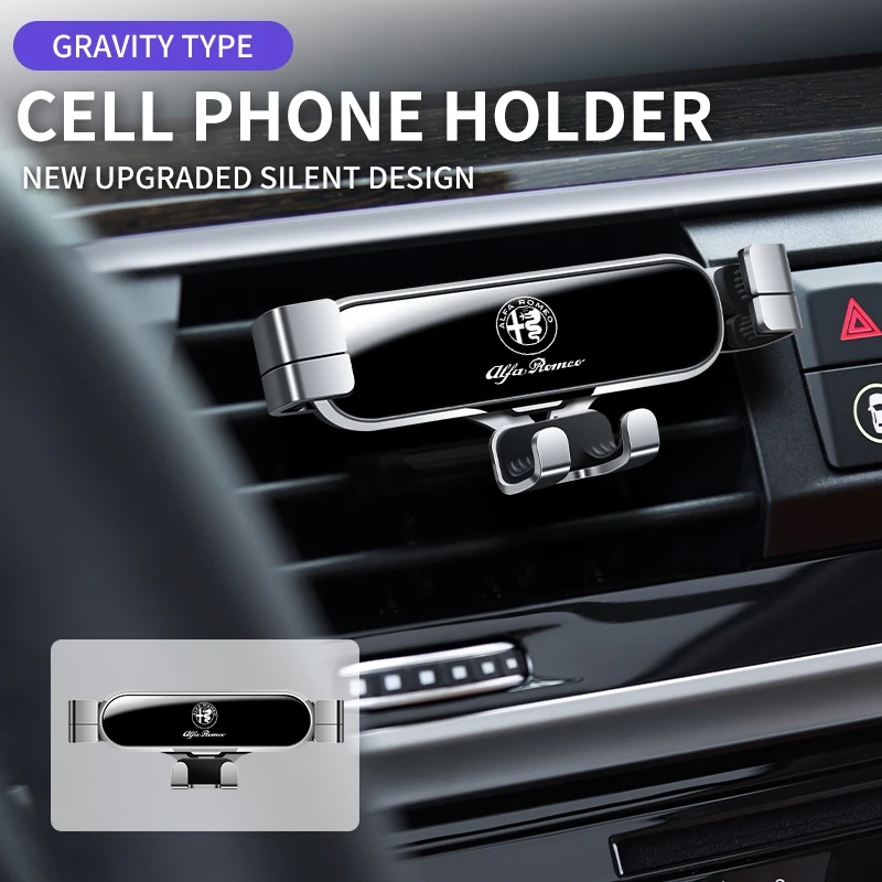 Gravity Car Mobile Phone Holder Auto Air Vents Clip Supporto Gps Per Alfa Romeo Giulietta 159 147 156 166 Mito Giulia Gt Stelvio